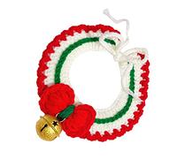 Gonetre Collier de Noël pour Chien, écharpe Réglable Tissée à la Main | Accessoire Festif pour Animaux de Compagnie, Collier pour Chat tricoté en Polyester, Cloche en Métal galvanisé, Confortable