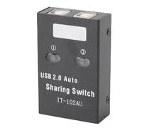 Gonetre Commutateur de Partage USB 2.0 pour 2 Ordinateurs, Sélecteur | Transfert USB 2.0 Haute Vitesse, Plug and Play, Pas D'alimentation Externe, Compatible avec et OS X