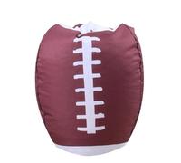 Gonetre Couche de Sac de Haricot de Rangement 18 Pouces en Peluche Polyester Doux pour Enfants Organisateur de Jouets Couvercle de Pouf avec Fermeture éclair pour Les Boules Sportives en (Football1)