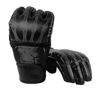 Gonetre de Sport Demi-Doigts avec Cuir PU Ergonomique pour Sac de Boxe | Conception Pré-courbée pour une Meilleure Adhérence, Paume Ouverte Respirante, Support de Poignet pour Muay Thai,