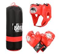 Gonetre Ensemble de de Boxe pour Enfants, Rembourrage en Cuir PU Absorbant Les Chocs et EVA, Mitaines de Frappe, Kit de Pack pour Entraînement de (707 Gants de Boxe + Sacs de Sable