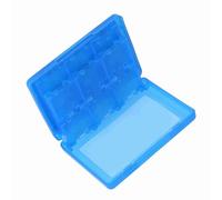 Gonetre Étui pour Cartes de Jeu en Plastique PP 28 en 1, Porte-Carte de Jeu, Boîte de Rangement pour Cartouches pour 3DS DSL DSI LL (Bleu)