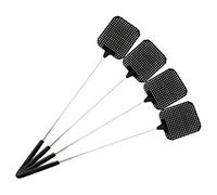 Gonetre Fly Swatters 4 PCS Plastic Télescopique Téléphérable Extensible en Acier Inoxydable Flapper Bogue Swatter Rettractable Poignée pour Une Utilisation Extérieure Intérieure (Noir)