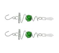 Gonetre Gazing Ball Spiral Tail Wind Spinner Stabilising Spiner en Acier Inoxydable Citrins de Vent pour Le Jardin Extérieur K9 Crystal Ornement Extérieur 2pcs (Vert)
