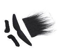Gonetre Halloween Beard Moustache NEEBROW Costume Fête Décoration Self Adhésive Fake Facial Hair Prop pour Halloween Christmas Parties School Joue des Productions Théâtrales Ensemble (Carte papier