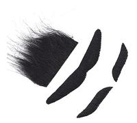 Gonetre Halloween Beard Moustache NEEBROW Costume Fête Décoration Self Adhésive Fake Facial Hair Prop pour Halloween Christmas Parties School Joue des Productions Théâtrales Ensemble (Carte en