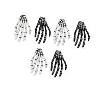 Gonetre Halloween Skeleton Hands Bone Hair Clips Punk Rock Horror Hair avec Squelette Unique Design de Griffe D'os pour les Femmes Accessoires de Cheveux Filles 3 Paires