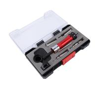 Gonetre Jeu de Forets à Fraiser Butée de Profondeur Réglable Mèche à Fraiser Multifonctionnelle pour le Travail du Bois Alliage D'aluminium Acier Rapide 4 Tailles 2 Têtes D'outils