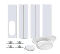 Gonetre Kit Calfeutrage Climatiseur, kit Fenetre pour Climatiseur Mobile, Buse Plate Déflector de Vent 130 Mm Ensemble de Scellement de Fenêtre Coulissante pour les Climatiseurs
