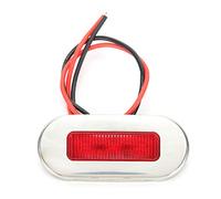 Gonetre Lampe de signalisation marine 12 V, voyant de navigation LED rouge/vert avec structure étanche pour éclairage de jardin, bateau, yacht et véhicule (rouge)