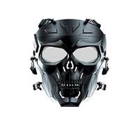Gonetre Masque Squelette CS Game Biochemical Machinery Tactical Halloween Cosplay Masque de Jeu de Rôle pour Adultes et Adolescents Activités de Plein Air Accessoires de Fête Matériau TPR (Couleur