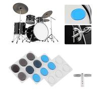 Gonetre Moongel pour Batterie Gibraltar Hardware 17 × 8 × 2 Amortisseurs de Tambour en Gel Multicolore Transparent en Silicone avec clé