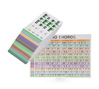 Gonetre Music Flash Cartes Piano Chords Chart Card Flash Cartes Flash Codées pour Le Piano pour Débutant Étudiants Enseignants Homeschoolers Copper Plate Papier 3,74 X 5,31 Pouces 100