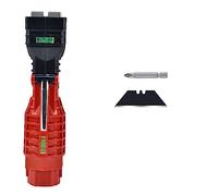 Gonetre Outil de vier 18 en 1, Installateur de Robinet en Plastique D'ingénierie Multifonctionnel en Alliage D'aluminium avec Conception Pliante, pour Joints de Chauffe-eau et (18 en 1)
