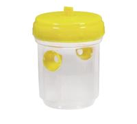 Gonetre Piège à Guêpes Réutilisable à Suspendre pour Guêpes, Frelons, Abeilles, Piège à Mouches, Jardin, Terrasse, Balcon, Plastique Jaune 13 X 9 X 7,5 Cm (Jaune)