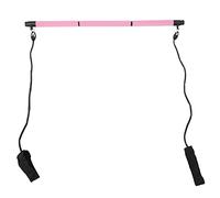 Gonetre Pilates Bar Yoga Stick 3 Sections Équipement de Fitness Détachable Home Gym Strength Training for Full Body Workout at Home OU Travel Steel Pipe Mover Couvercle de 35 Pouces (Rose)