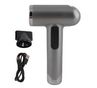 Gonetre seche cheveux sans fil rechargeable en USB, 200W seche cheveux voyage en mini, ionique négatif, 100000 tr/min,silencieux, embout magnétique,pour la maison ou en voyage (Gris)