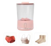 Gonetre Sous-vêtements Portables Laveuse Gaspilleur Rechargeable Mini-cordon Mini Portable Machine à Laver Portable Nettoyage en Profondeur Sous-vêtements à Laver pour le Soutien-gorge (Rose)