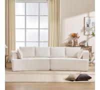 gonew21 Canapé convertible Boneless Cloud Couch 262 x 61 cm en velours | Surface de couchage 2 en 1 - 262 x 61 cm - En velours - Ressorts incurvés - Mousse hautement élastique - Pour salon, bureau