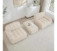 gonew21 Canapé d'angle modulaire 2 places avec méridienne - Canapé sans boneless en forme de L - Coussin d'assise profond pour salon, pas de montage nécessaire - Canapé d'angle modulaire avec fonction
