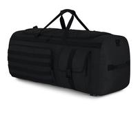 Gonex Sac de sport et de voyage pour homme, 3 en 1, portable, tactique, avec compartiment à chaussures, pour la salle de gym, l'entraînement et les voyages, Noir , 130L, Sac de sport tactique et sac