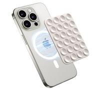 GONEZ Support de téléphone magnétique à ventouse pour coque MagSafe, poignée adhésive en silicone amovible pour iPhone 12/13/14/15/16, selfies et vidéos mains libres pour TikTok et Instagram