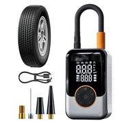 Gonfia Pneus - Gonflage sans fil pour voiture avec manomètre intégré - Banque d'alimentation portable avec écran LCD numérique pour véhicules, vélos et camions