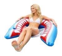 Gonflable,Chaise Longue Flottante avec Un Design de Requin - Siège de Piscine Gonflable pour Adultes,pour la Plage, l'Été, Voyage, Détente, Bains de Soleil, Les Vacances, Bronzage et Famille