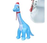 Gonflable de Noël extérieur, dinosaure LED de 3,6 mètres, gonflable extérieur avec chapeau de Père Noël | Pour décorations de Noël pour jardin pelouse patio porche porte d'entrée école