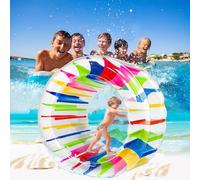 Gonflable Flotteur Roue à Eau, Jouet De Piscine Rouleau à Eau Gonflable, Enfant Trampoline Jouet Flotteur à Rouleaux Géants Extérieur Piscine, 120cmx60cm