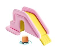 Gonflable Glissement d'eau, Parc Aquatique Piscine Gonflable Toboggan, PVC Étapes Larges Glissement de Piscine avec Pompe À Air, pour Extérieur Intérieur Arrière-Cour Jardin(Pink)