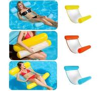 Gonflable Hamac Flottant Pour Piscine Lit Gonflable Compact Portable Tapis De Piscine Chaise Longue Gonflable De Luxe Orange Blanc