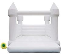 Gonflable Mariage Rebond Maison Château Blanc Pull Rebondissant Château Mariage Fiançailles Décorations Lit Sautant pour La Fête