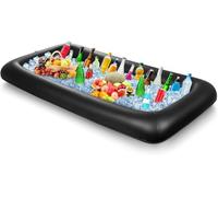 Gonflable Porte-Boissons Bar Flottant, Porte-Boissons gonflables,Bar Flottant Piscine,Piscine Gonflable, pour Les Fêtes de Piscine D'été Floating Bar (Noir)