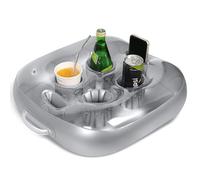 Gonflable Porte-Boissons Plateau Flottant 6 Trous, Porte-Bouteille Gonflable Flottant Fête D'été, Durable, Réutilisable, Accessoire Piscine, pour Les Fêtes de Piscine D'été Floating Bar