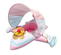 Gonflatable Airplane Float, Outdoor Water Fun, Lake Party Float, Pool Raft Toy with Sunshade Canopy, confortable Swimming Lounger pour adultes et , multicolore