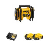 Gonfleur 18V XR DCC018N-XJ + 2 batteries 18V 5 Ah + 1 chargeur DCB1104-QW DEWALT