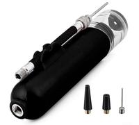 Gonfleur à main compact double action pour ballons de sport y compris basket-ball et football (Noir)