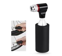 Gonfleur CO2 Vélo - Compatible Valves Presta & Schrader - Pompe à Pneu Haute Performance pour VTT/Road - Manchon Isolant Inclus (Cartouches Non Incluses)