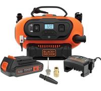 Gonfleur-Compresseur Filaire ou sans-fil 18V / 220V BLACK+DECKER - 11 barss/160 PSI (Livré avec 3 Aiguilles) - BDCINF18N-QS