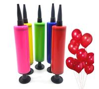 Gonfleur de ballon portable - Pompe à main double action pour ballons | Accessoire parfait pour fêtes, anniversaires et événements spéciaux | Design ergonomique (couleur aléatoire)