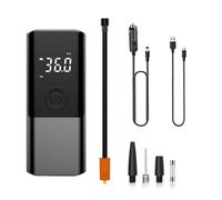 Gonfleur de Pneu à compresseur d'air Filaire Portable avec Affichage numérique LED et Pression maximale de 150 PSI - Pompe électrique portative Compatible avec Les pneus de (Alimentation de la