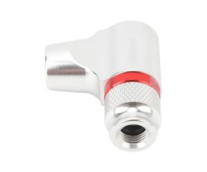 Gonfleur De Pneu CO2 De Vélo avec Manchon Isolé pour Valve Presta Rica Filetage F 3/8 Pouces Compatible avec Cartouches 12 16 18 25g Silver