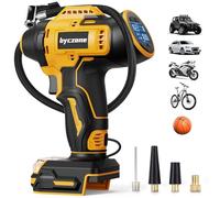 Gonfleur de pneu compatible avec batterie Dewalt 18 V, compresseur d'air sans fil 160 PSI avec manomètre numérique LCD, arrêt automatique, gonflage rapide pour voiture, vélo, ballon de sport