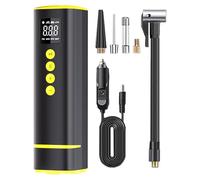 Gonfleur de pneu - Compresseur d'air portable sans fil | Jauge de pression des pneus électrique pour moto, camion, vélo, voiture, vélo et ballons de sport, gonflage facile et rapide, 16,7 x 5,01 x