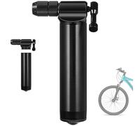 Gonfleur de pneu de vélo CO2, mini pompe portable pour valve Schrader, gonflage rapide en quelques secondes, compatible avec cartouches de 12 g, 16 g, 20 g, 25 g, boîtier en aluminium, cartouches de
