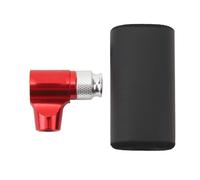 Gonfleur de pneu de vélo CO2 opération à une main en alliage d'aluminium durable compatibilité de valve universelle pour vélos de montagne de route avec manchon isolé cartouches (Rouge)