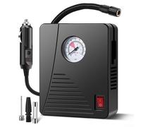 Gonfleur de pneu de voiture 12 V 96 W 100 psi, pompe à air électrique portable 35 L/min avec lampe de poche LED pour voitures, vélos, motos et ballons