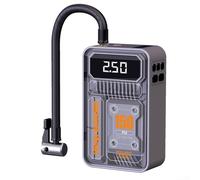 Gonfleur de pneu de voiture compact 150 PSI Pompe à air électrique avec affichage numérique Compresseur rechargeable USB pour gonflage rapide des pneus, balles, matelas