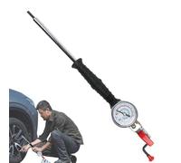Gonfleur de pneu de voiture, gonfleur de pneu à manivelle, 0 à 220 psi, adaptateur de buse d'air rapide avec jauge d'air, tige de gonflage polyvalente, tige de gonflage à manivelle pour motos, camions